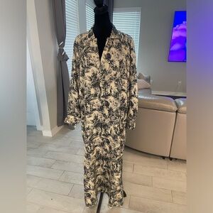 J.Crew Bungalow dress in toile drapey viscose twill CF143 XL